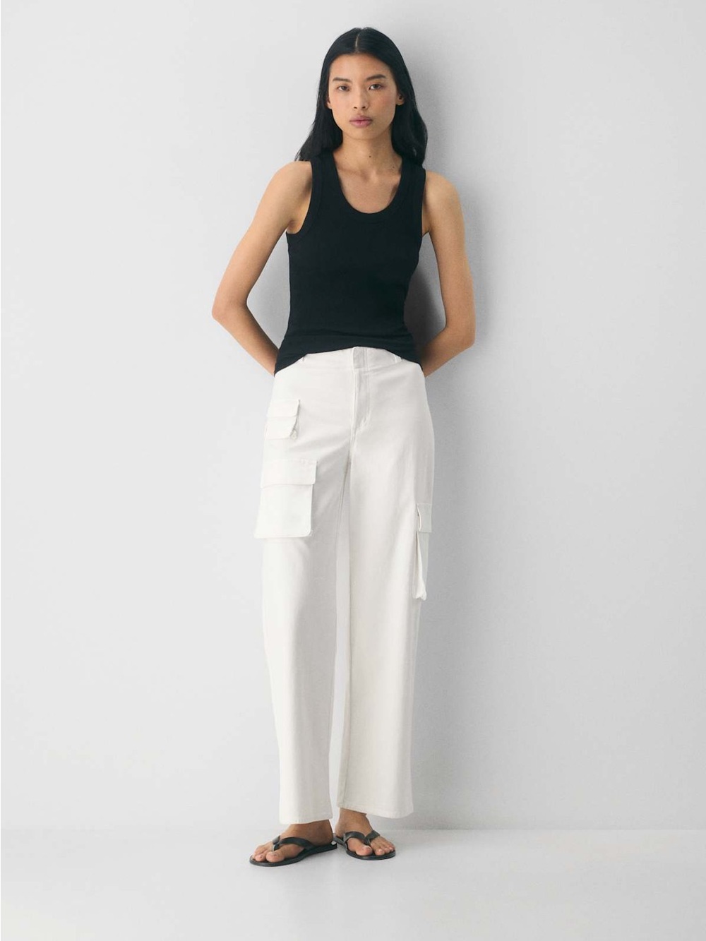 Aritzia Wilfred Free Picture Cargo Pants White 6